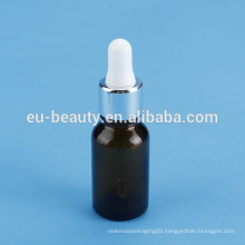 metal collar dropper type glass cosmetic container